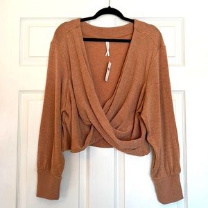 NWT Anthropologie Twist Front Sweater 1X Plus Size